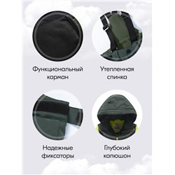 Горнолыжный костюм зимний для мальчика цвета хаки 9423Kh