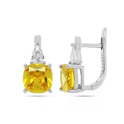 Серьги из серебра куб.циркон., МЦВА364ж
