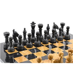 Шахматы из мрамора и ракушечника "Премиум" 370*370.