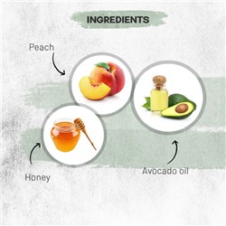 PEACH & HONEY Face Wash, Luster (ПЕРСИК И МЁД травяной гель для умывания без сульфатов и парабенов С ЭФИРНЫМ МАСЛОМ АВОКАДО, Ластер), 110 мл.