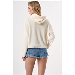 Джемпер летний укороченный из хлопка молочный