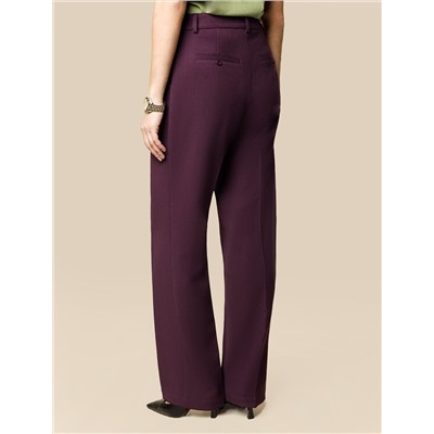 Прямые брюки из супер-плотной эластичной поливискозы