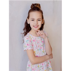 Платье Лето лютики на белом