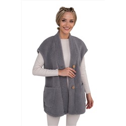 Жилет женский WOOL цвет СЕРЫЙ