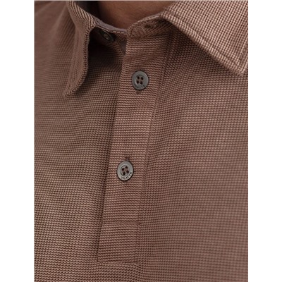 Футболка-поло из фактурного трикотажа