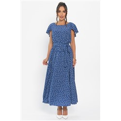 Платье Жара (синее/горох) П13968-16М