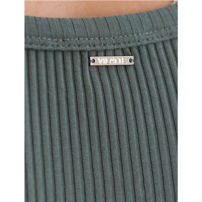 Топ из трикотажа в широкий рубчик