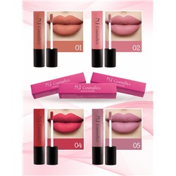 NJ Cosmetics Набор матовых блесков для губ тон 01, 02, 03, 04