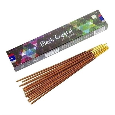 BLACK CRYSTAL Incense, Satya (Благовония ЧЕРНЫЙ КРИСТАЛ, Сатья), 15 г.