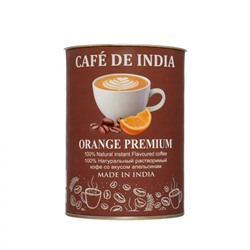 Cafe De India ORANGE PREMIUM, Bharat Bazaar (100% Натуральный растворимый кофе СО ВКУСОМ АПЕЛЬСИНА, Бхарат Базаар), 100 г.