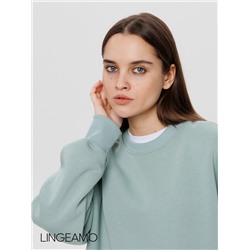 Женский свитшот оверсайз из футера с начесом Lingeamo мятный ВК-23 (25)