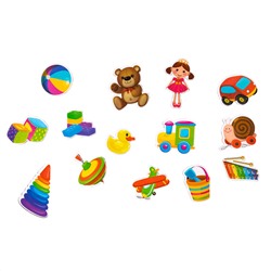 Магниты «Игрушки» (14 эл). Серия Магнитные истории
