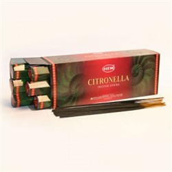 Hem Incense Sticks CITRONELLA (Precious) (Благовония ЦИТРОНЕЛЛА, Хем), уп. 20 палочек.