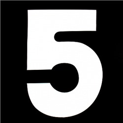 Трафарет для торта "Цифра 5", высота 25 см