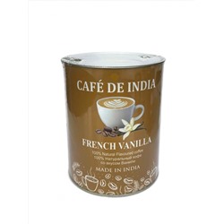 Cafe De India FRENCH VANILLA, Bharat Bazaar (100% Натуральный растворимый кофе СО ВКУСОМ ФРАНЦУЗСКОЙ ВАНИЛИ, Бхарат Базаар), 100 г.