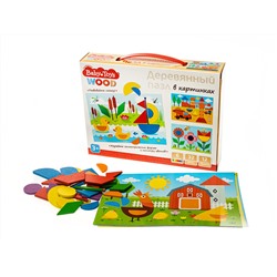 Пазл деревянный 32 элемента Baby Toys Wood