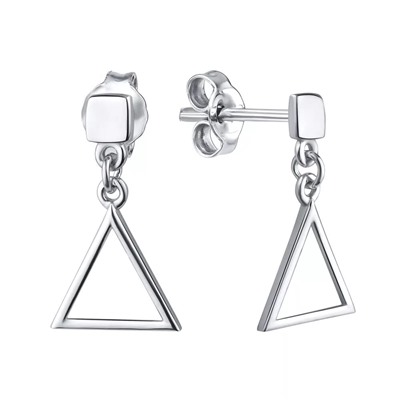 Серьги из серебра без вставки, Л-11290