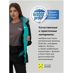 Горнолыжный костюм женский зимний черного цвета 001_1Ch