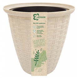 Горшок InGreen for Green Republic 185 мм, 3 л с дренажной вставкой 1,5 л ING6212ЭКОЛЕН лён