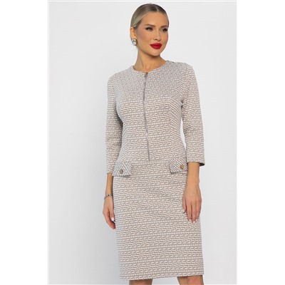 Платье Леди Мери НЬЮ (бежевое) П13668-19М