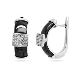 Серьги из серебра керамика, МКВ63