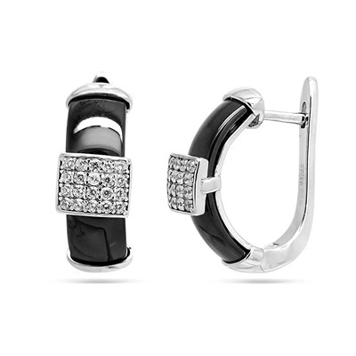 Серьги из серебра керамика, МКВ63