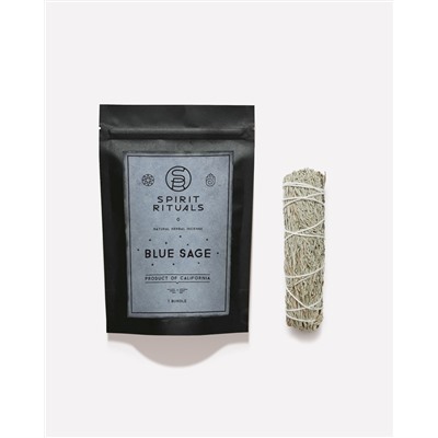 BLUE SAGE, Spirit Rituals (КАЛИФОРНИЙСКИЙ ГОЛУБОЙ ШАЛФЕЙ мини), 1 связка.