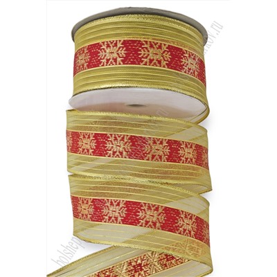 Лента декоративная 6,3 см*25 ярд (63-288)