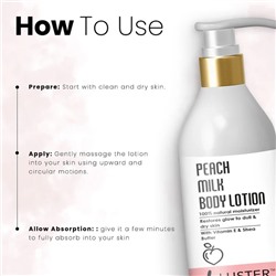 PEACH MILK Body Lotion, Luster (ПЕРСИКОВОЕ МОЛОКО лосьон для тела, Ластер), 300 мл.