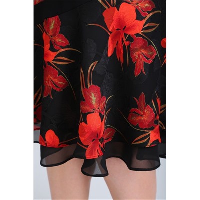 Moda Versal П2211 черный_красный, Платье