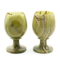 Бокалы из оникса 2 шт 70*70*120мм люкс