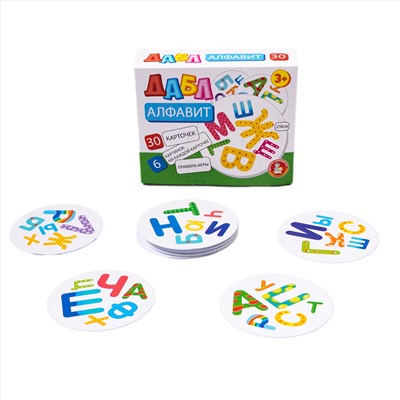 Настольная игра Дабл «Алфавит» (30 карточек)