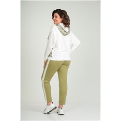 Michel chic 1330 зеленый-белый, Брюки,  Джемпер