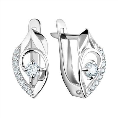 Серьги из серебра куб.циркон., Л-29852