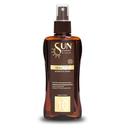 KRASSA SUN EXPERT Масло-активатор загара SPF-10  180мл
