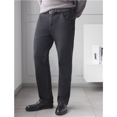 Джинсы утепленные прямые из эластичного денима с мягким флисом