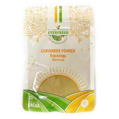 CORIANDER POWDER, Everfresh (КОРИАНДР МОЛОТЫЙ, Эверфреш), 100 г.