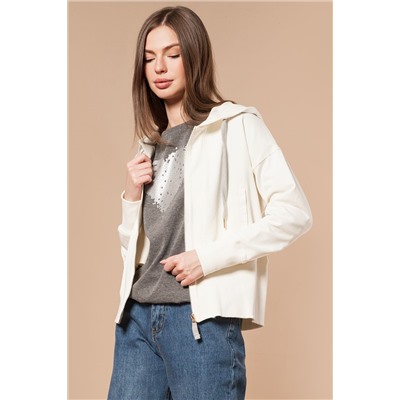 Худи на молнии с золотистой фурнитурой