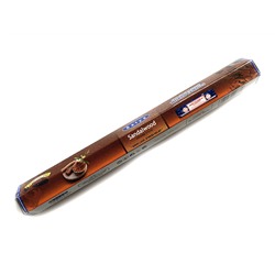 SANDALWOOD, Satya (Благовония САНДАЛОВОЕ ДЕРЕВО, Удача, антистресс, Сатья), шестигранник, 20 палочек.