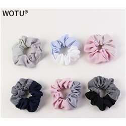 SALE! Стильная Резинка для волос, 1 шт. Цвет Серый + Зеленый. диаметр 10 см.