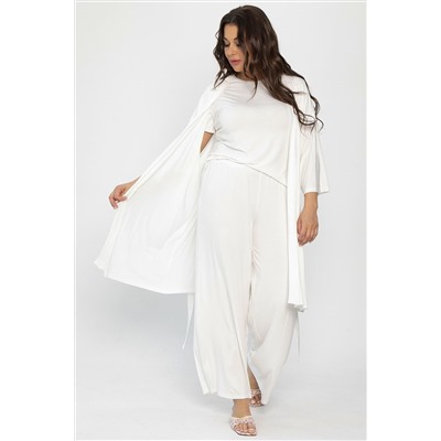 Брюки-палаццо для дома Шелк вискозы (молочные) Б14498-52М