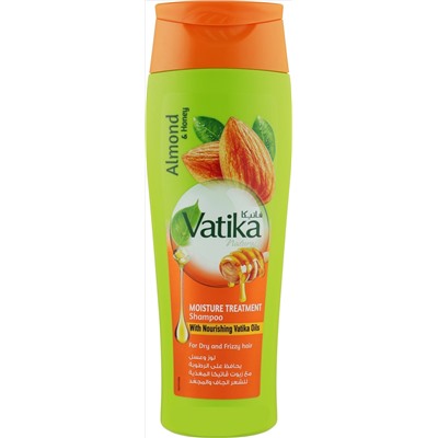 Vatika ALMOND AND HONEY Moisture Treatment Shampoo, Dabur (Ватика МИНДАЛЬ И МЕД Шампунь УВЛАЖНЯЮЩИЙ для сухих, вьющихся и жестких волос, Дабур), 200 мл.