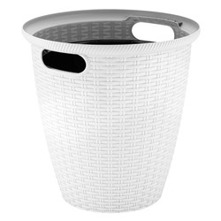 Кашпо напольное Rattan 470 мм, 50 л, с внутренним горшком 27 л IG621610048 белоснежный жасмин