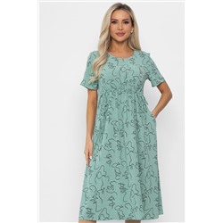 Платье Цветы лета (мятное) П13785-18М