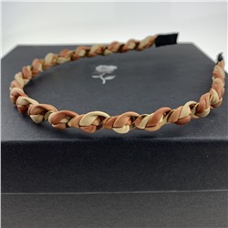 Ободок кожаный «Косичка»