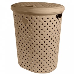 Корзина для белья Plast Team Rattan 42 л, 415х330х510 мм PT408711015 шоколадный мокко