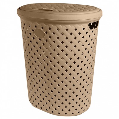 Корзина для белья Plast Team Rattan 42 л, 415х330х510 мм PT408711015 шоколадный мокко