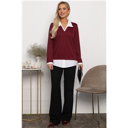 Пуловер На высоте (вишневый) Б14324-12М