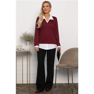 Пуловер На высоте (вишневый) Б14324-12М