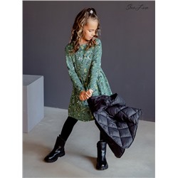 Платье Эля горчичные ветки на темной полыни